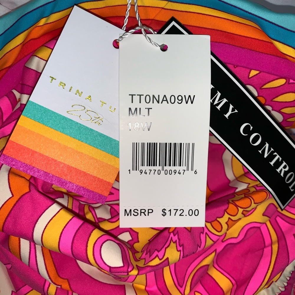 Trina Turk 1PC.swimsuit 16W - Picture 6 of 8